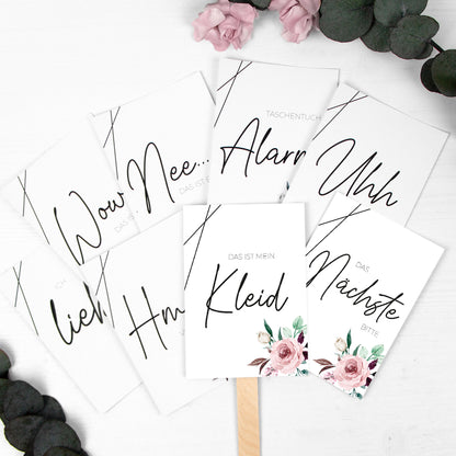 Brautkleid Anprobe Postkarten Set 8 Stück A6 Karten zur Hochzeit Say Yes To The Dress Elegant
