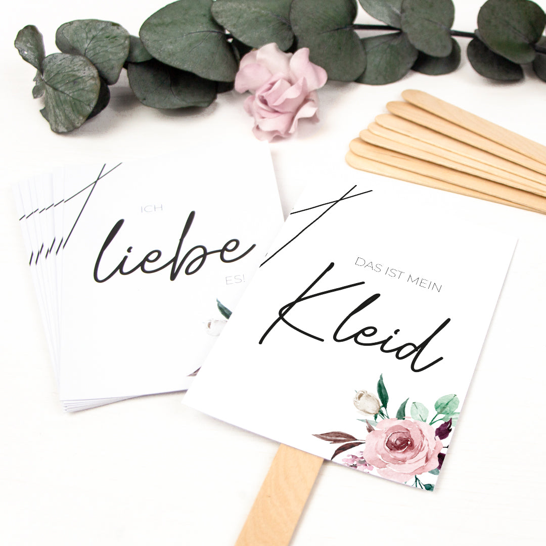 Brautkleid Anprobe Postkarten Set 8 Stück A6 Karten zur Hochzeit Say Yes To The Dress Elegant