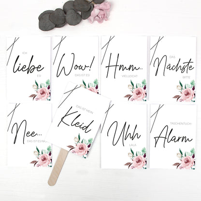 Brautkleid Anprobe Postkarten Set 8 Stück A6 Karten zur Hochzeit Say Yes To The Dress Elegant