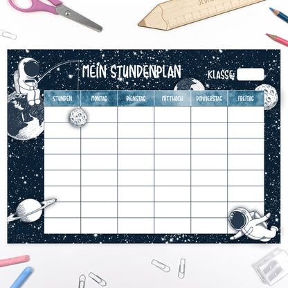 Schultüte aus Stoff mit Wunschname - Astronaut - 70 cm