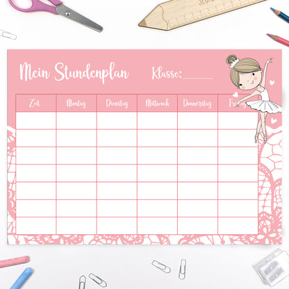 Schultüte aus Stoff mit Wunschname - Ballerina - 70 cm