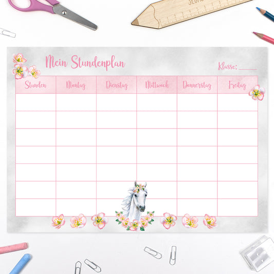 Stundenplan - Blumenpferd