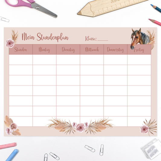 Stundenplan - Boho Pferd
