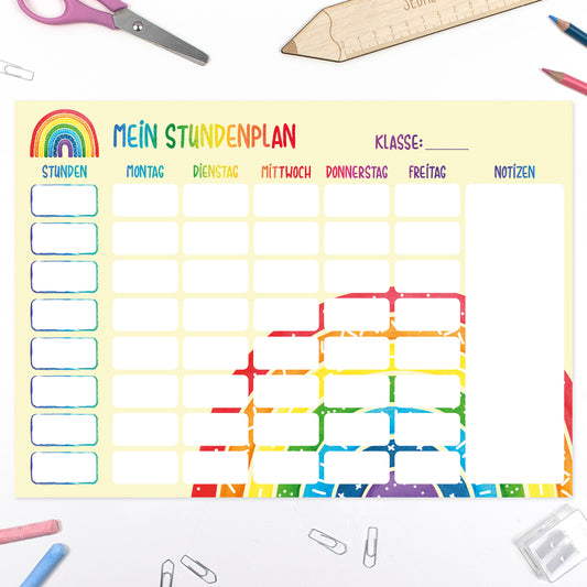Stundenplan - Bunter Regenbogen
