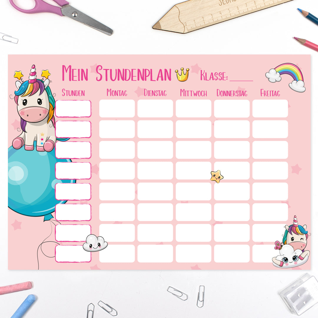 Stundenplan - Buntes Einhorn
