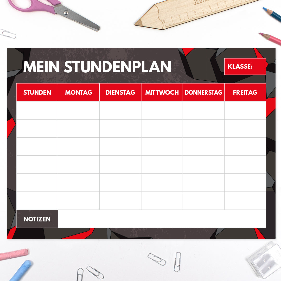 Stundenplan - "Deine Schultüte" - Jungs - Modell 4