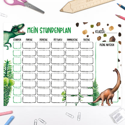 Schultüte aus Stoff mit Wunschname - Dinodschungel - 85 cm