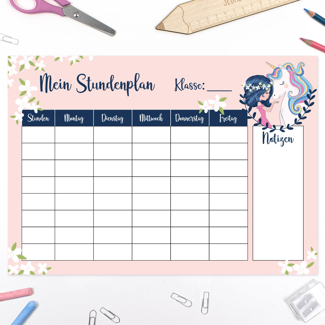 Stundenplan - Einhornfreundin