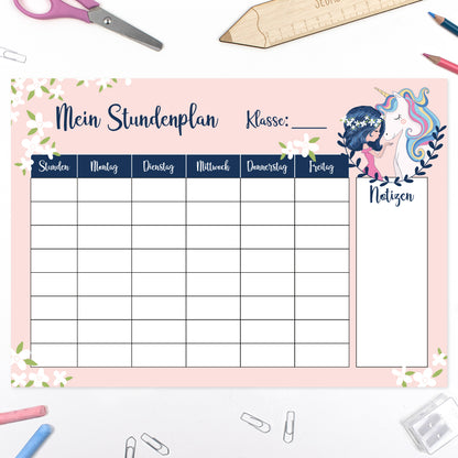 Schultüte aus Stoff mit Wunschname - Einhornfreundin - 70 cm