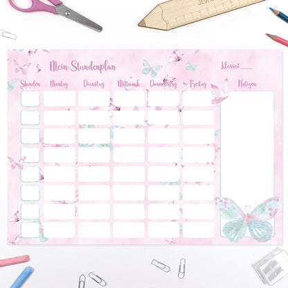 Schultüte aus Baumwolle mit Wunschname - Magical Butterlflies - 70 cm