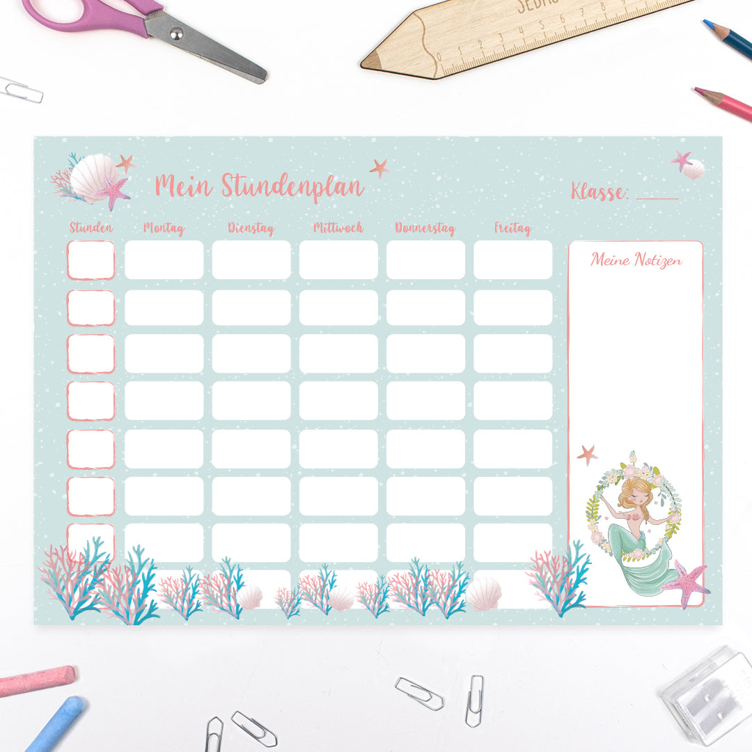 Schultüte aus Stoff mit Wunschname - Meera Mermaid - 70 cm