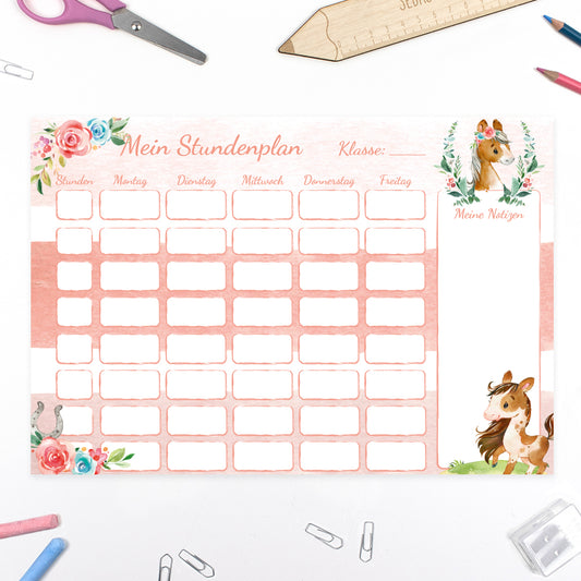 Stundenplan - Pony Frieda
