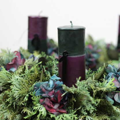 Adventskranz Zahlen Holz Anhänger 1-4 für Kerzen Adventszahlen Verspielt schwarz/weiß