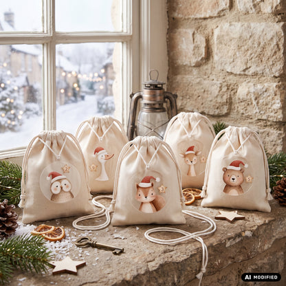 24 Adventskalender Anhänger aus transparentem Acryl 1-24 Holzanhänger DIY Adventskalender Selbst Befüllen für Kinder – Tierzauber