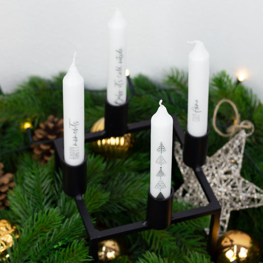 Set "Black ´N White" | Kerzen | 4 Stk.
