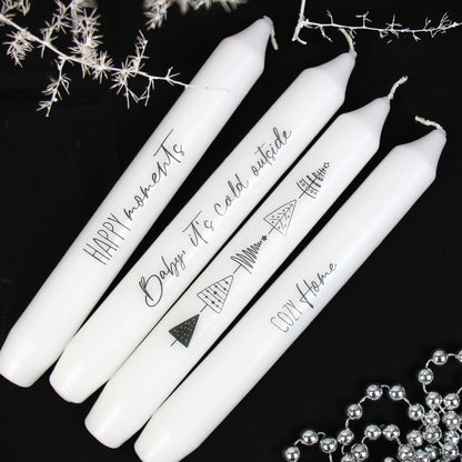 Set "Black ´N White" | Kerzen | 4 Stk.