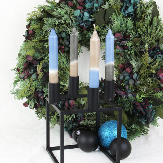 Set "Snowy Day" | Dip Dye Kerzen | 4 Stk.