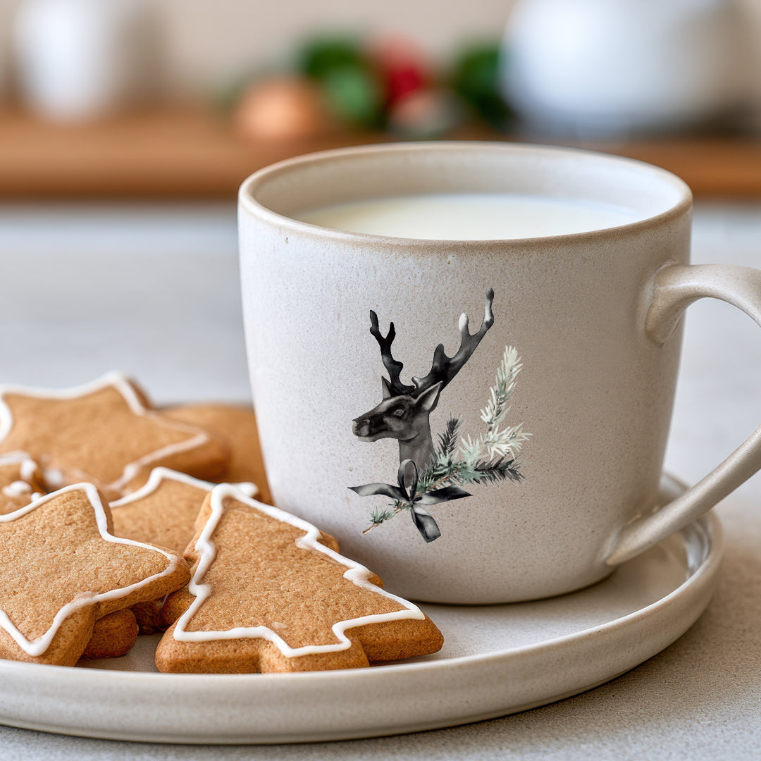 Rub On Sticker Bogen A5 Weihnachten UV Transferfolie Rubons für Raysin Keramik Glas Aufkleber DIY Weihnachtsdeko – Black Christmas