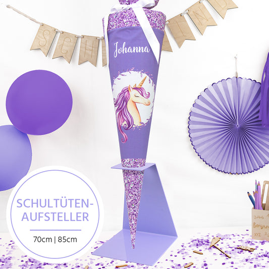 Schultüten Aufsteller 70 cm / 85 cm - flieder