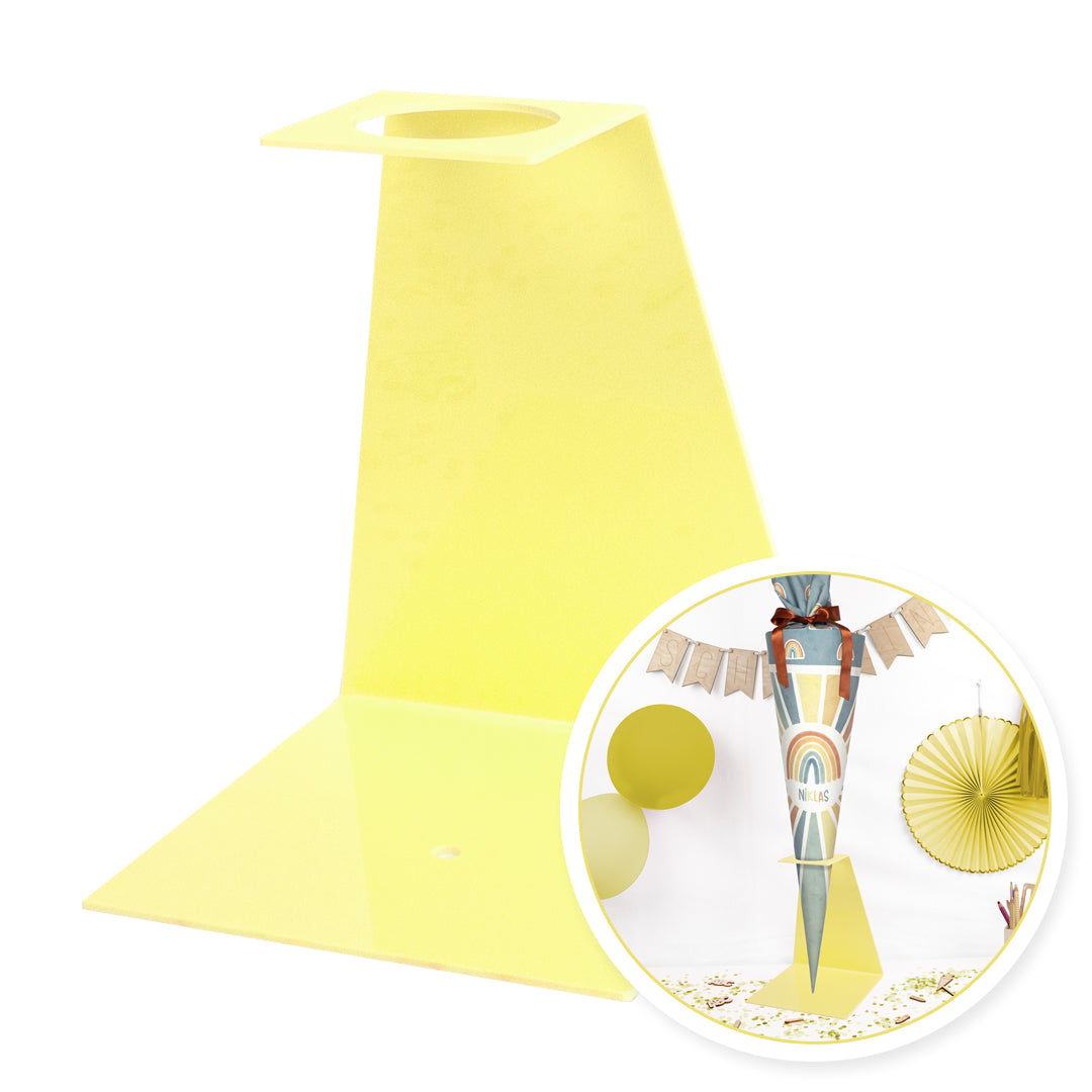 Schultüten Aufsteller 70 cm / 85 cm - gelb