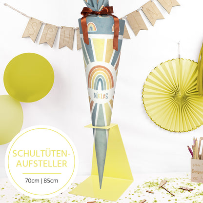 Schultüten Aufsteller 70 cm / 85 cm - gelb