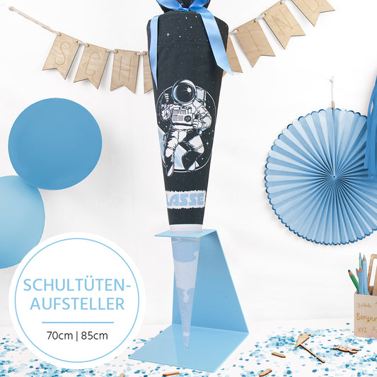 Schultüten Aufsteller 70 cm / 85 cm - hellblau