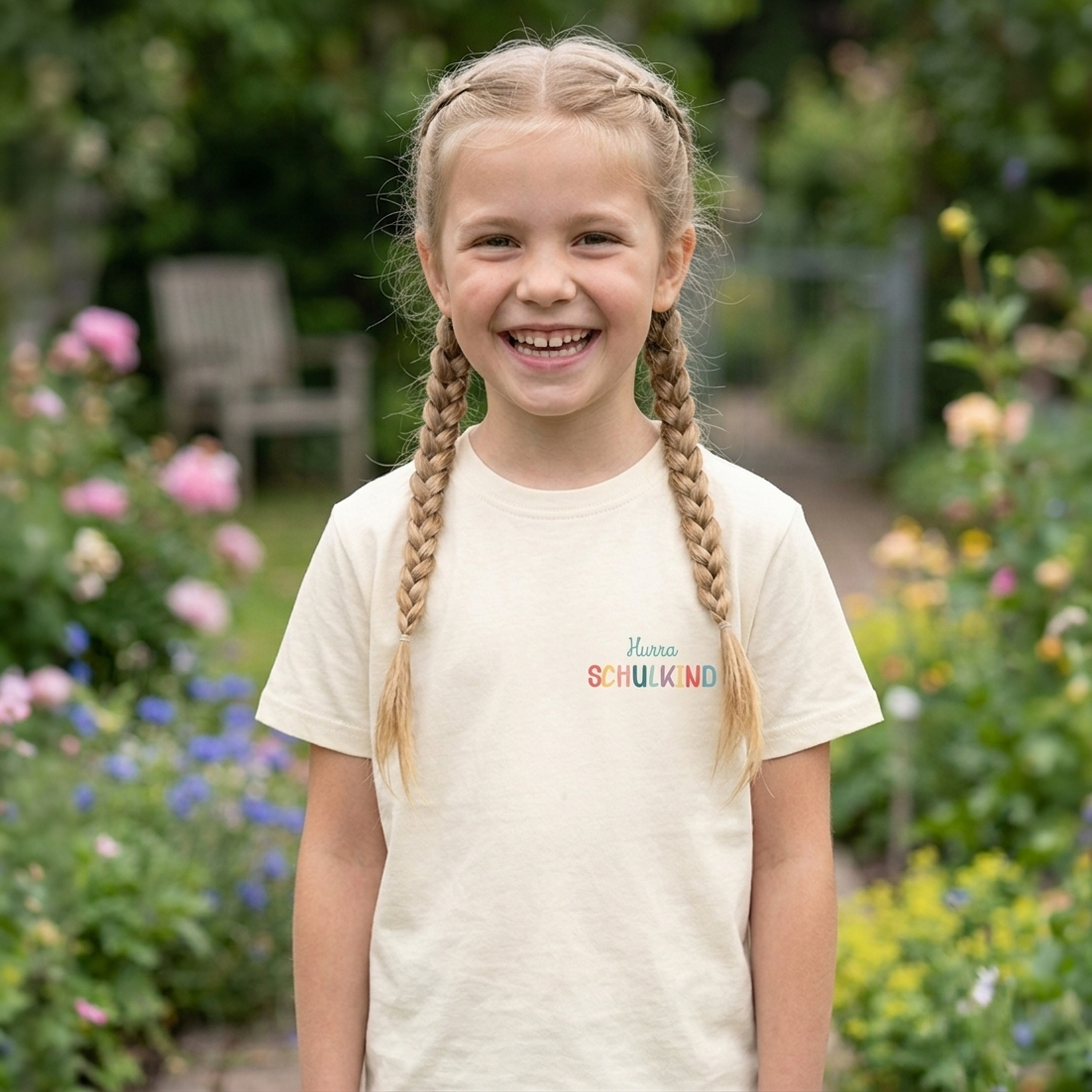 Schulkind T-Shirt Mutmacher Geschenk zur Einschulung Shirt für Mädchen und Jungen zum Schulanfang