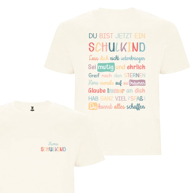 Schulkind T-Shirt Mutmacher Geschenk zur Einschulung Shirt für Mädchen und Jungen zum Schulanfang