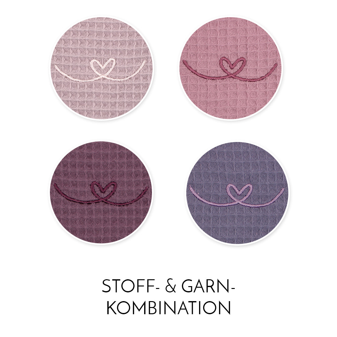 Stillkissen Set Kissen inkl. Bezug XXL Wunschname bestickt Seitenschläferkissen 190 cm Waffelpiqué 100% Baumwolle Mädchen