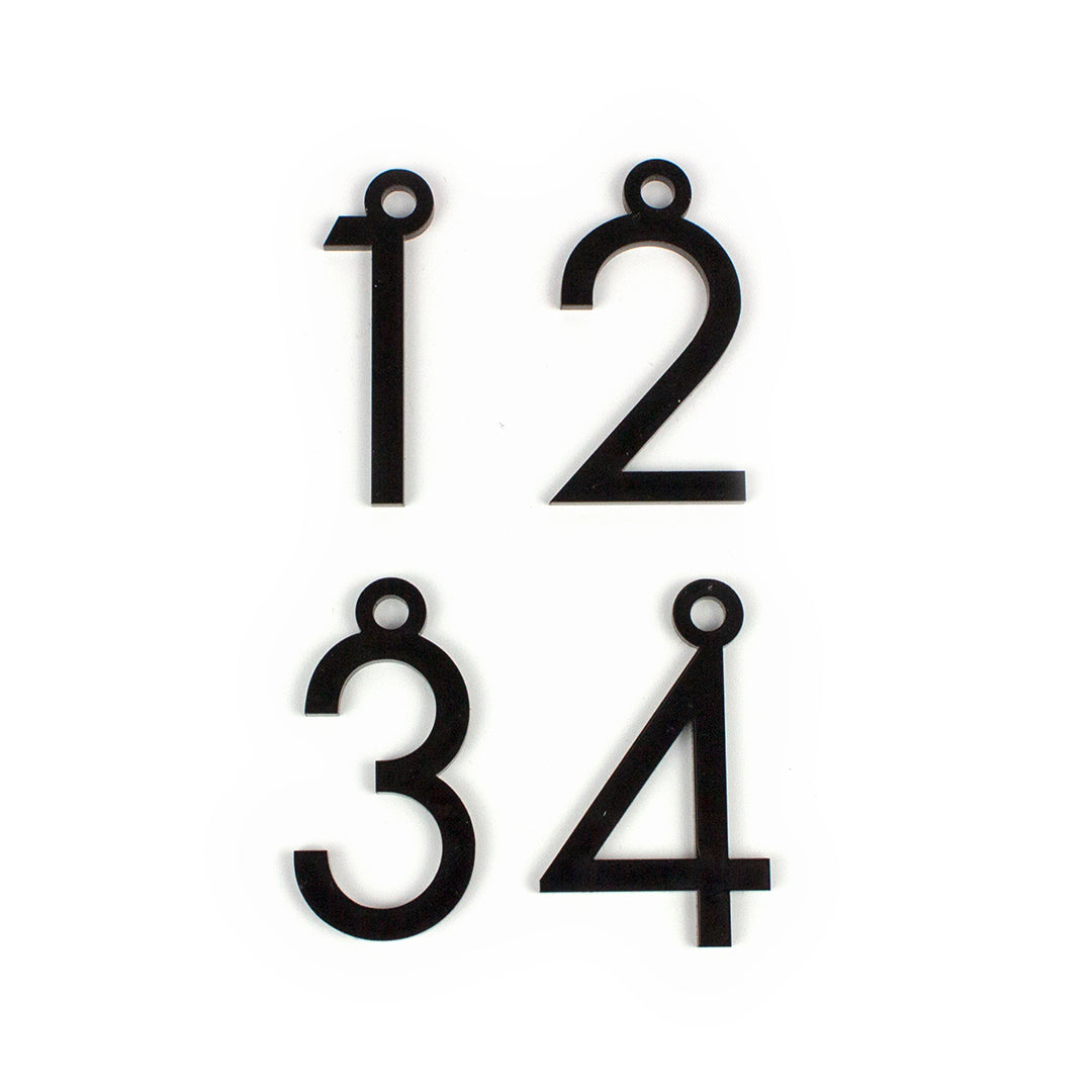 Adventskranz Zahlen Holz Anhänger 1-4 für Kerzen Adventszahlen Modern schwarz/weiß