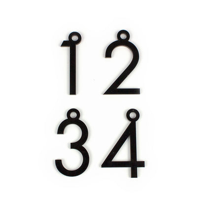 Adventskranz Zahlen Holz Anhänger 1-4 für Kerzen Adventszahlen Modern schwarz/weiß