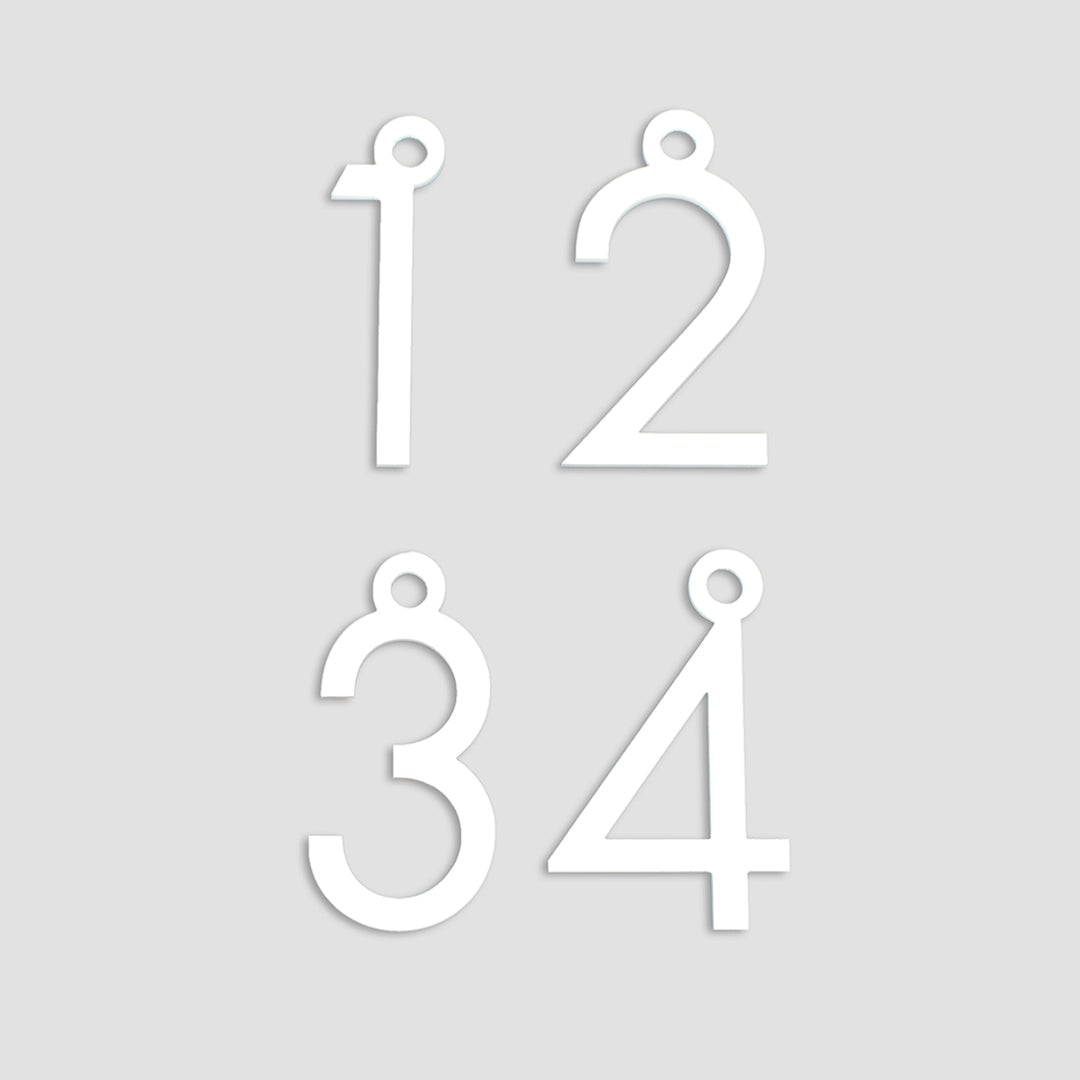 Adventskranz Zahlen Holz Anhänger 1-4 für Kerzen Adventszahlen Modern schwarz/weiß