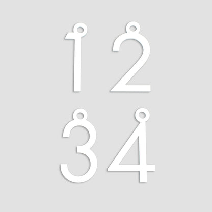 Adventskranz Zahlen Holz Anhänger 1-4 für Kerzen Adventszahlen Modern schwarz/weiß