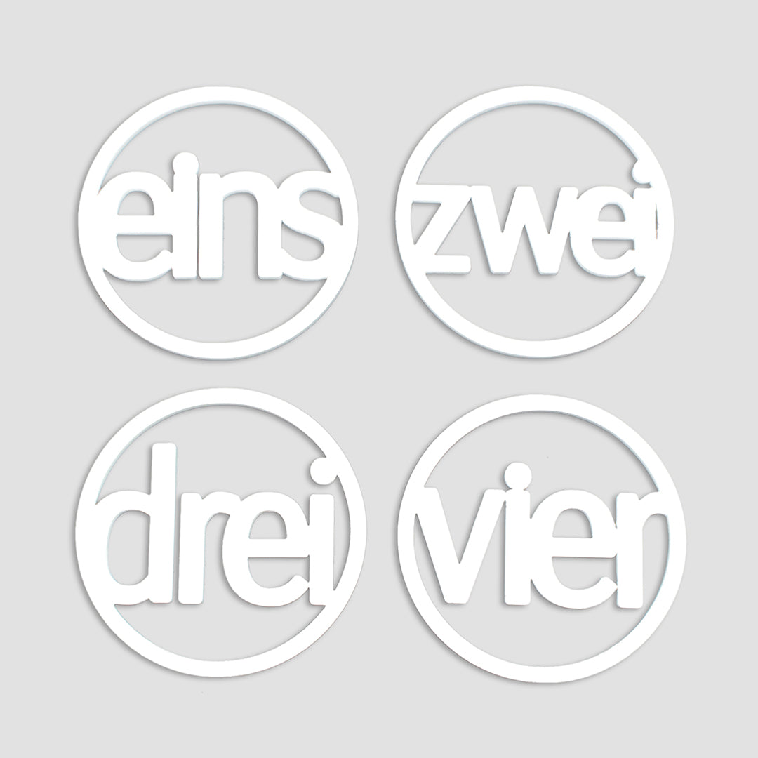 Adventskranz Zahlen Holz Anhänger 1-4 für Kerzen Adventszahlen Schreibmaschine schwarz/weiß