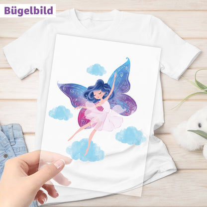 Bügelbild - Schulkind - Wunschname & Wunschjahr - Feenland