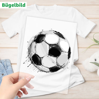Bügelbild - Schulkind - Wunschname & Wunschjahr - Fußball