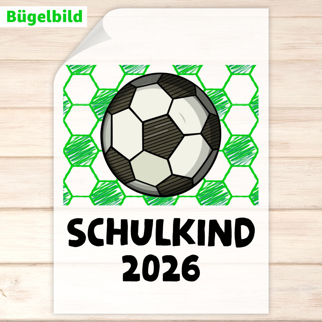 Bügelbild - Schulkind - Wunschname & Wunschjahr - Fußballchampion