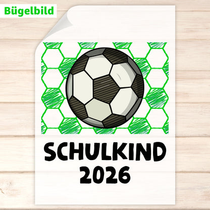 Bügelbild - Schulkind - Wunschname & Wunschjahr - Fußballchampion