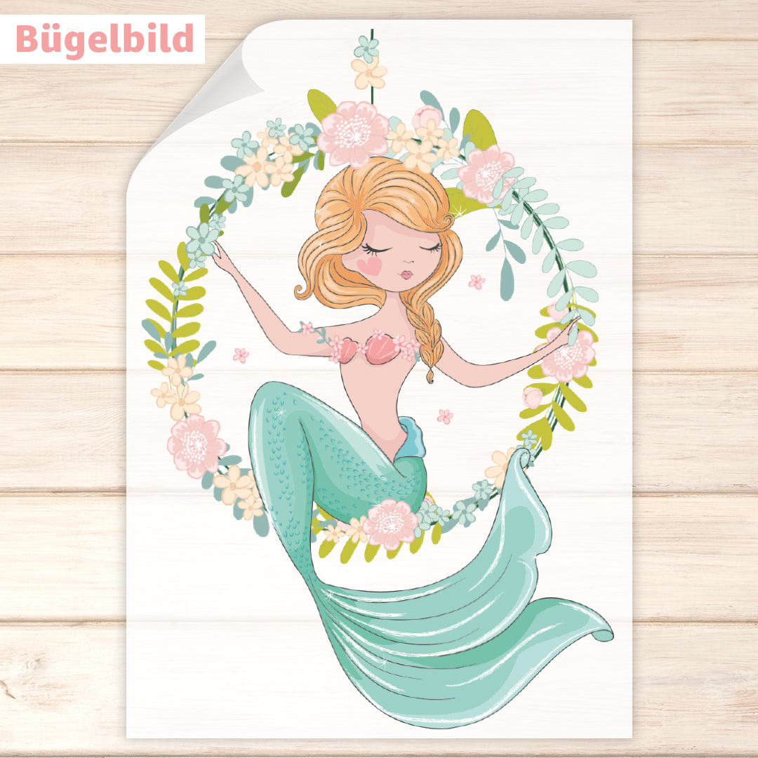 Bügelbild - Schulkind - Wunschname & Wunschjahr - Meera Mermaid