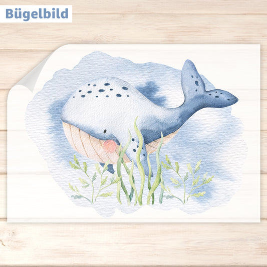 Bügelbild - Schulkind - Wunschname & Wunschjahr - Unterwasserwelt