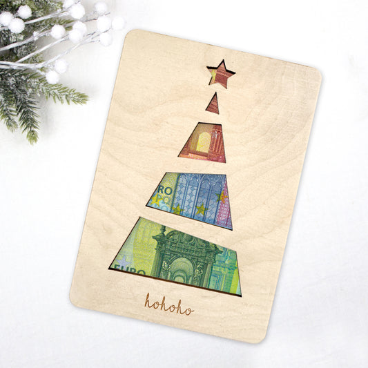 Geschenkkarte - Holz - Geldgeschenk Weihnachten - Christmas Tree