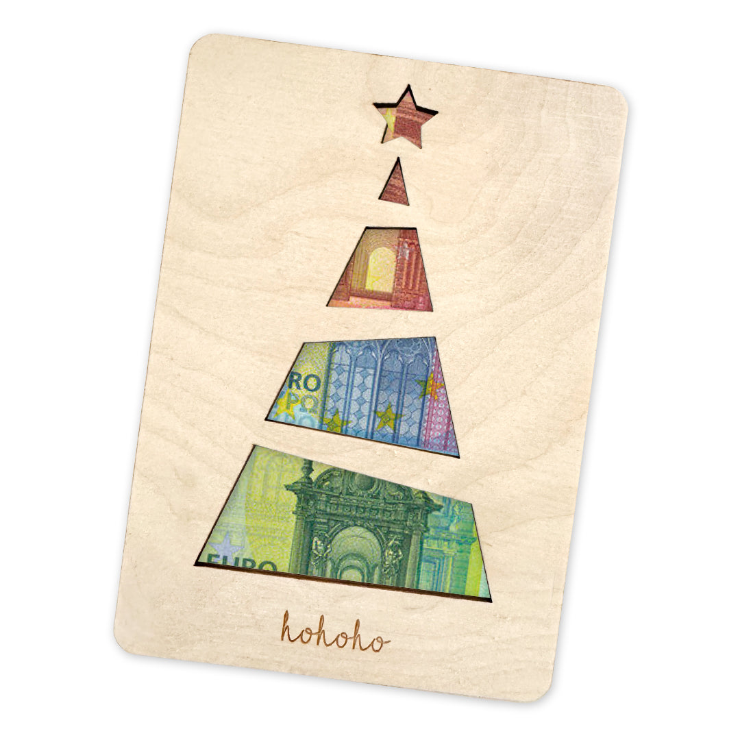Geschenkkarte - Holz - Geldgeschenk Weihnachten - Christmas Tree