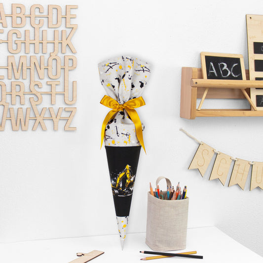 Geschwister Schultüte auch DIY aus Stoff - Bagger