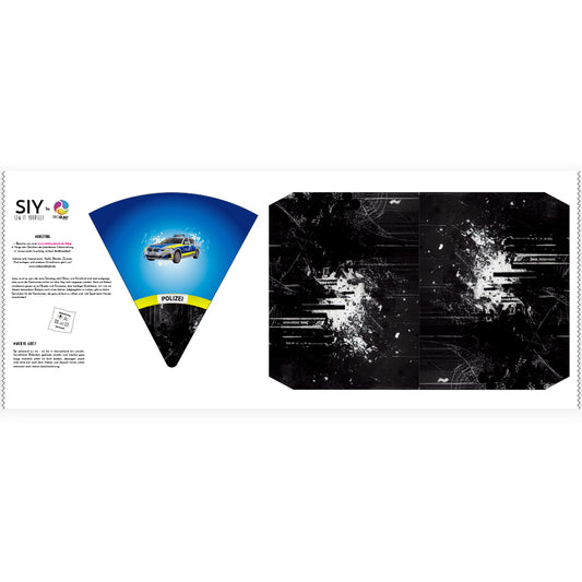 Geschwister Schultüte auch DIY aus Stoff - Polizei