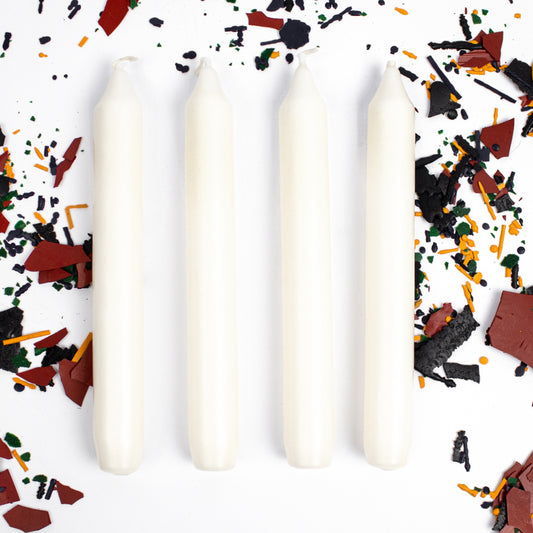 4er Set - Kerzen weiß