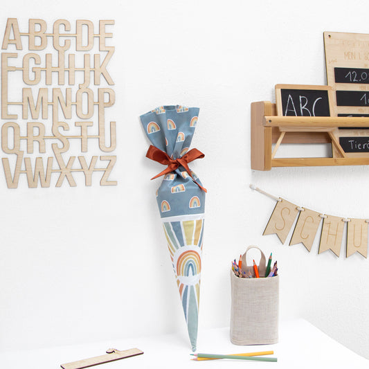Geschwister Schultüte auch DIY aus Stoff - Classic Rainbow