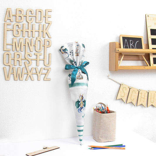 Geschwister Schultüte auch DIY aus Stoff - Drago Drache