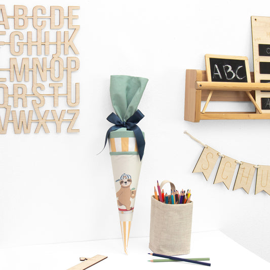 Geschwister Schultüte auch DIY aus Stoff - Fred Faultier