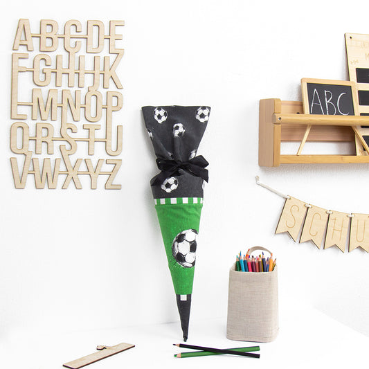 Geschwister Schultüte auch DIY aus Stoff - Fußball