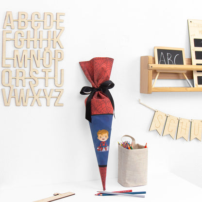 Geschwister Schultüte auch DIY aus Stoff - Heldenhafter Schulstart - Mr. Clever